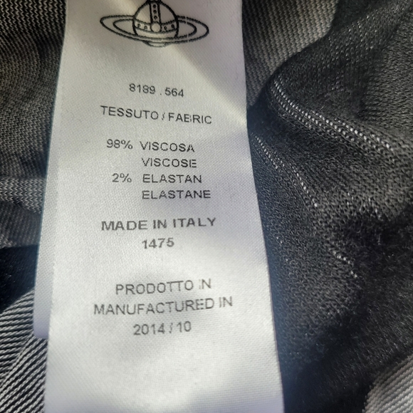 Vivienne Westwood Anglomania Black And Grey Asymmetrical Dress, VGUC, Size S - Picture 6 of 6